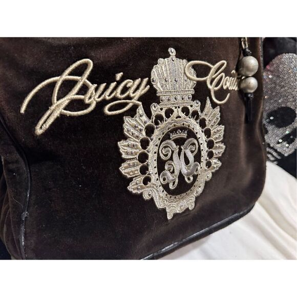 Vintage y2k pink velour juicy couture backpack main image 2